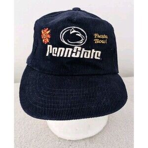 Vintage PSU Penn State Football Corduroy Hat Sunkist Fiesta Bowl Snapback Cap